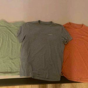 Lot of 3 Patagonia Polyester Undershirts - Blue, Red, Green